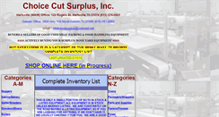 Desktop Screenshot of choicecutsurplus.com